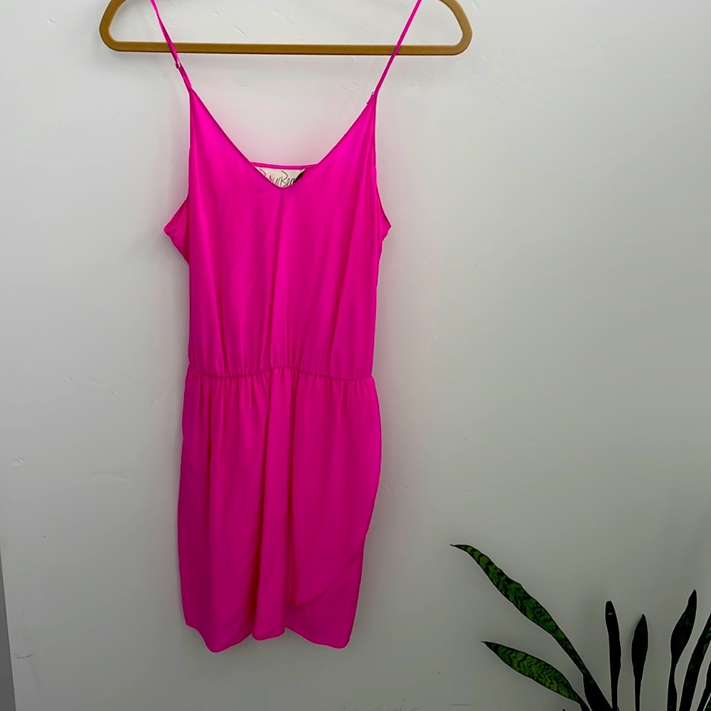Rory Beca Silk Hot a pink Mini Dress